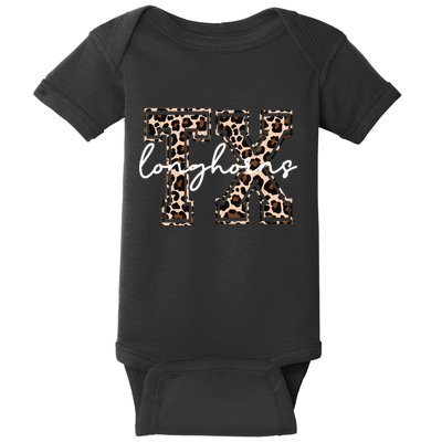 Cheetah Longhorns Tx Longhorn Bella Baby Bodysuit