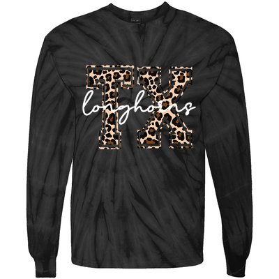 Cheetah Longhorns Tx Longhorn Bella Tie-Dye Long Sleeve Shirt