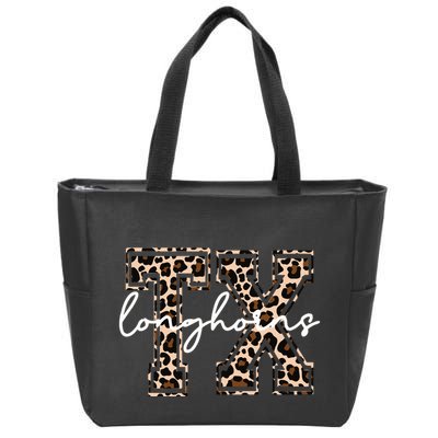 Cheetah Longhorns Tx Longhorn Bella Zip Tote Bag