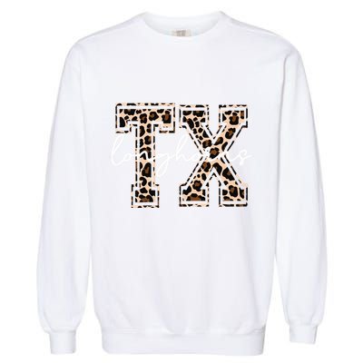 Cheetah Longhorns Tx Longhorn Bella Garment-Dyed Sweatshirt