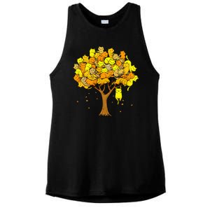 Cat Lover Tree Cute Ladies PosiCharge Tri-Blend Wicking Tank