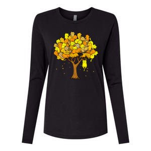 Cat Lover Tree Cute Womens Cotton Relaxed Long Sleeve T-Shirt