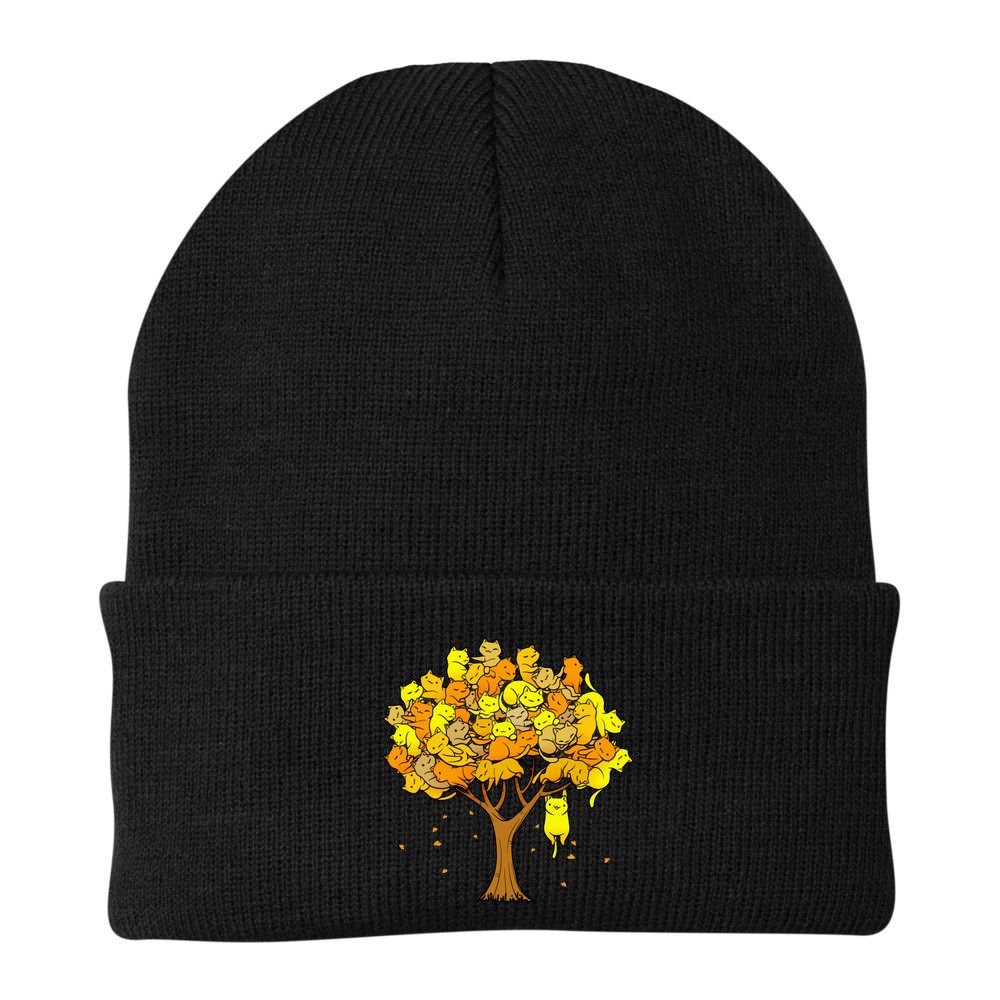 Cat Lover Tree Cute Beanie