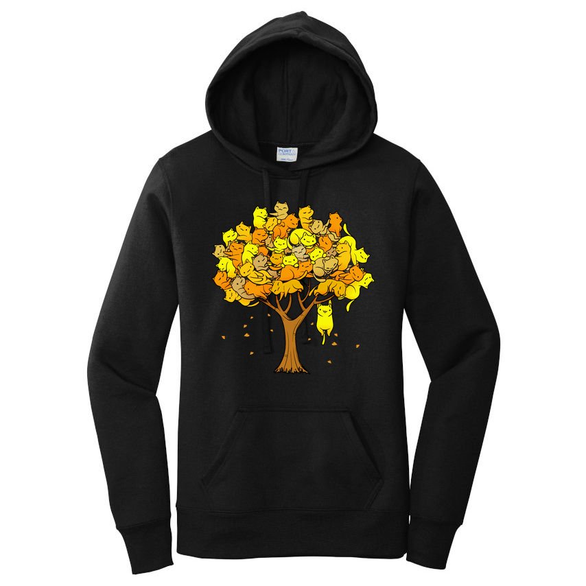Cat Lover Tree Cute Women's Pullover Hoodie