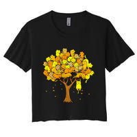Cat Lover Tree Cute Crop Top
