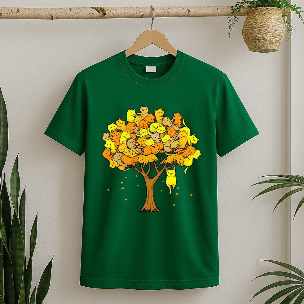 Cat Lover Tree Cute T-Shirt