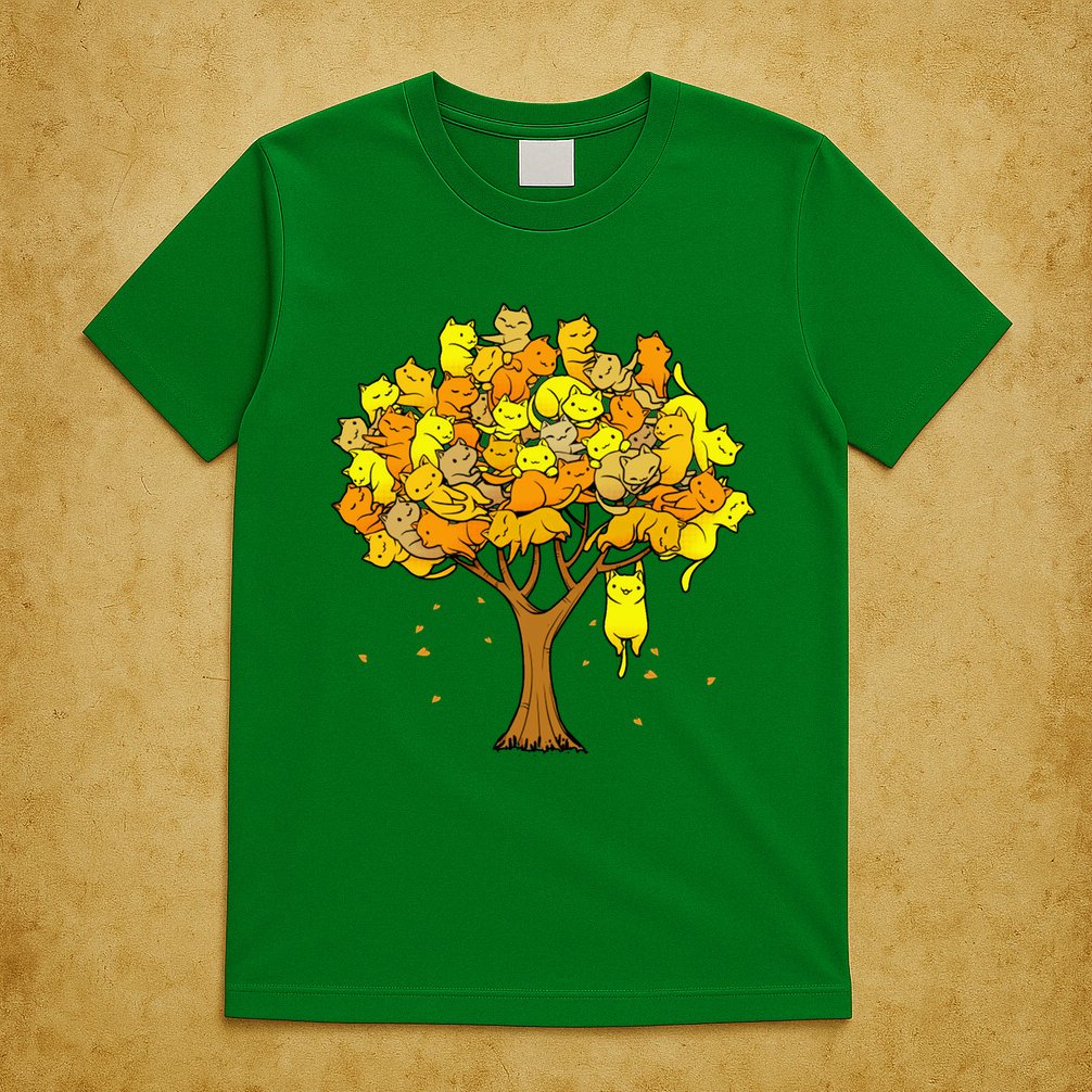 Cat Lover Tree Cute T-Shirt