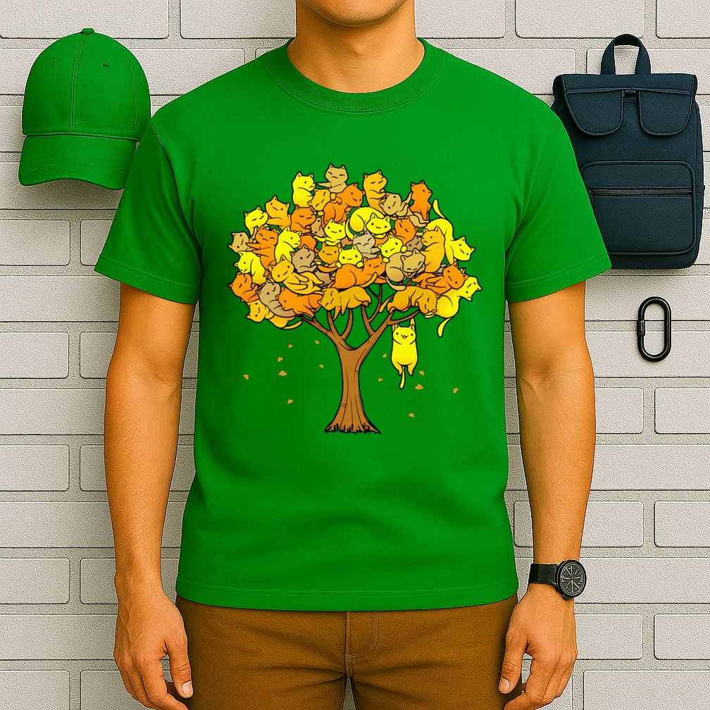 Cat Lover Tree Cute T-Shirt
