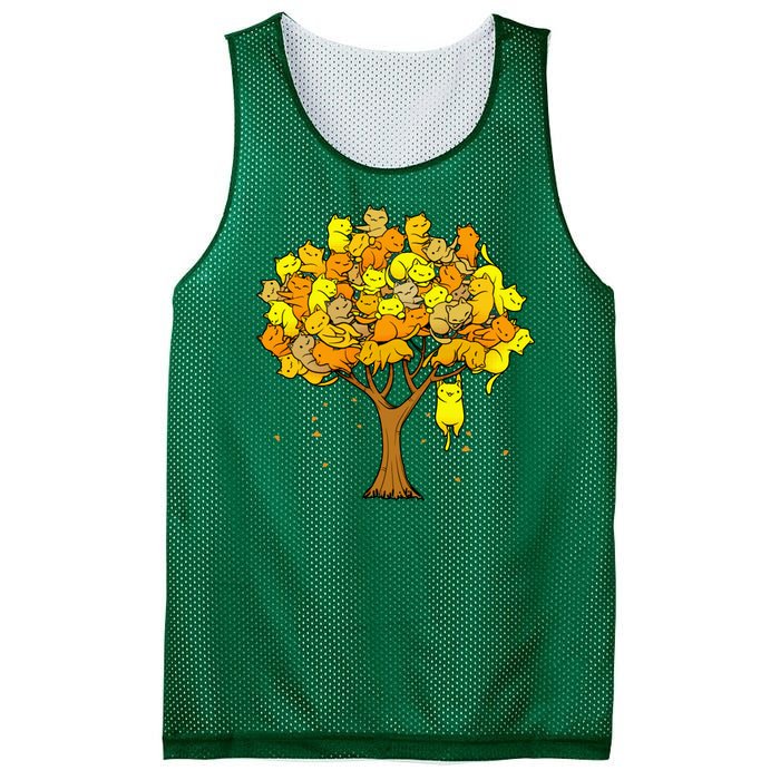 Cat Lover Tree Cute Mesh Reversible Basketball Jersey Tank