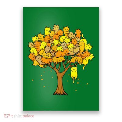 Cat Lover Tree Cute Poster
