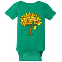 Cat Lover Tree Cute Baby Bodysuit