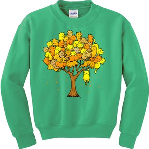 Cat Lover Tree Cute Kids Sweatshirt