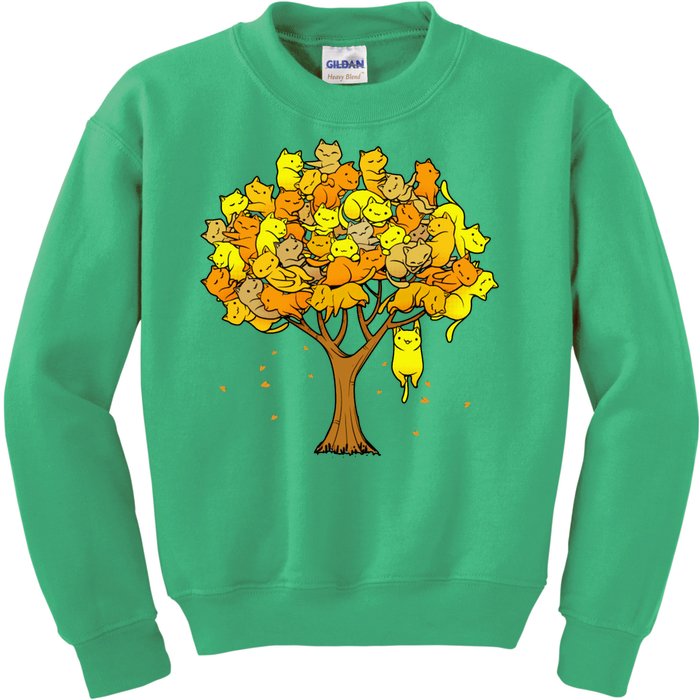 Cat Lover Tree Cute Kids Sweatshirt