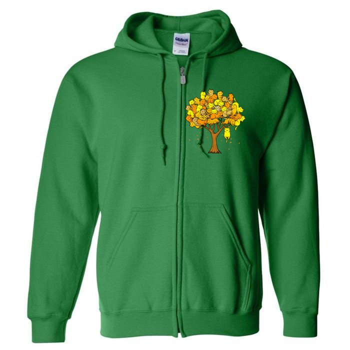 Cat Lover Tree Cute Full Zip Hoodie