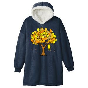 Cat Lover Tree Cute Hooded Wearable Blanket