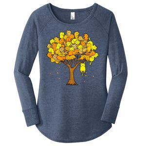 Cat Lover Tree Cute Women's Perfect Tri Tunic Long Sleeve Shirt