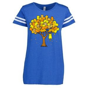 Cat Lover Tree Cute Enza Ladies Jersey Football T-Shirt