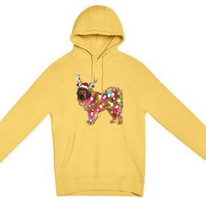 Christmas Lights Tibetan Mastiff Dog Premium Pullover Hoodie