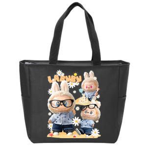 Cute Labubu The Monsters Meme Funny Zip Tote Bag