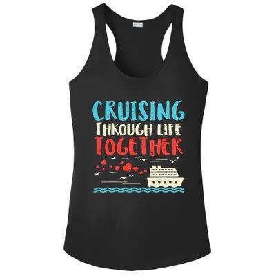 Cruising Life Together Anniversary Cruise Trip Couple Gift Ladies PosiCharge Competitor Racerback Tank