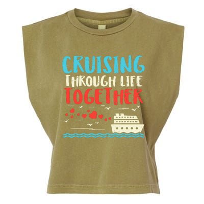 Cruising Life Together Anniversary Cruise Trip Couple Gift Garment-Dyed Women's Muscle Tee