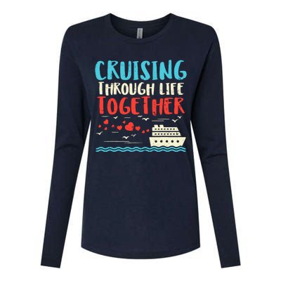 Cruising Life Together Anniversary Cruise Trip Couple Gift Womens Cotton Relaxed Long Sleeve T-Shirt