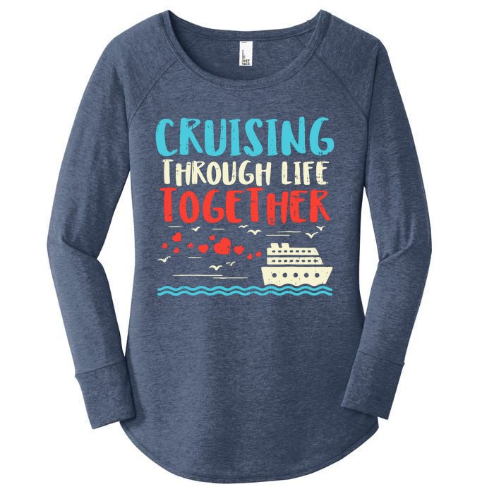 Cruising Life Together Anniversary Cruise Trip Couple Gift Women's Perfect Tri Tunic Long Sleeve Shirt