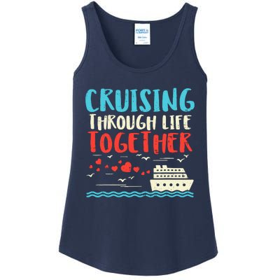 Cruising Life Together Anniversary Cruise Trip Couple Gift Ladies Essential Tank