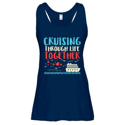 Cruising Life Together Anniversary Cruise Trip Couple Gift Ladies Essential Flowy Tank