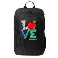 Cute Love Teacher Life Back To School Love Teaching City Backpack