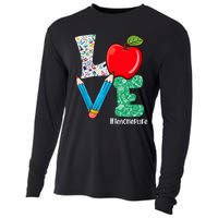 Cute Love Teacher Life Back To School Love Teaching Cooling Performance Long Sleeve Crew