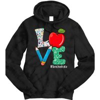 Cute Love Teacher Life Back To School Love Teaching Tie Dye Hoodie