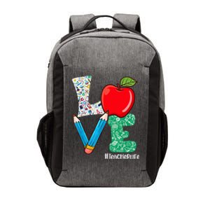 Cute Love Teacher Life Back To School Love Teaching Vector Backpack