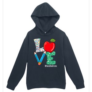 Cute Love Teacher Life Back To School Love Teaching Urban Pullover Hoodie