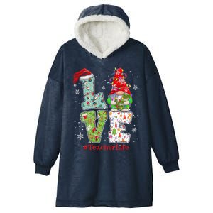 Cute LOVE Tennis Christmas Gnome Xmas Gift For Tennis Lovers Hooded Wearable Blanket