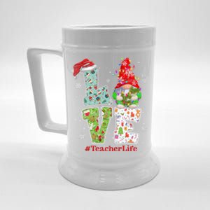 Cute LOVE Tennis Christmas Gnome Xmas Gift For Tennis Lovers Beer Stein