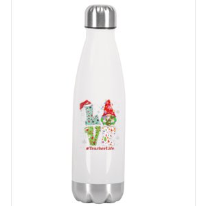 Cute LOVE Tennis Christmas Gnome Xmas Gift For Tennis Lovers Stainless Steel Insulated Water Bottle