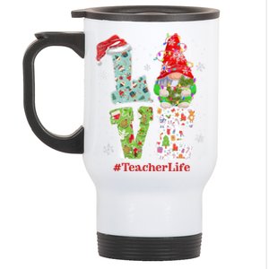 Cute LOVE Tennis Christmas Gnome Xmas Gift For Tennis Lovers Stainless Steel Travel Mug