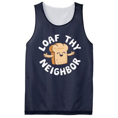 Cute Loaf Thy Neighbor Bread Baking Lover Mesh Reversible Basketball Jersey Tank