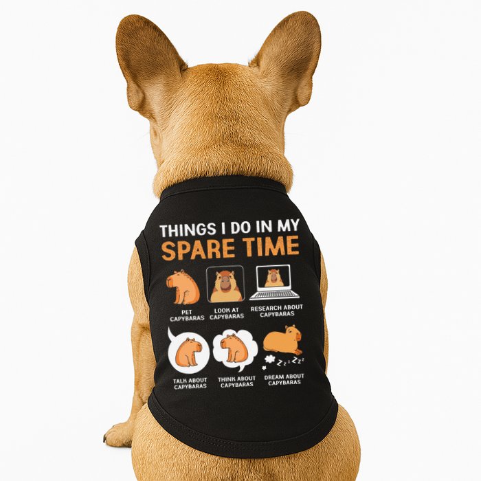 Capybara Lover Things I Do In My Spare Time Doggie Tank