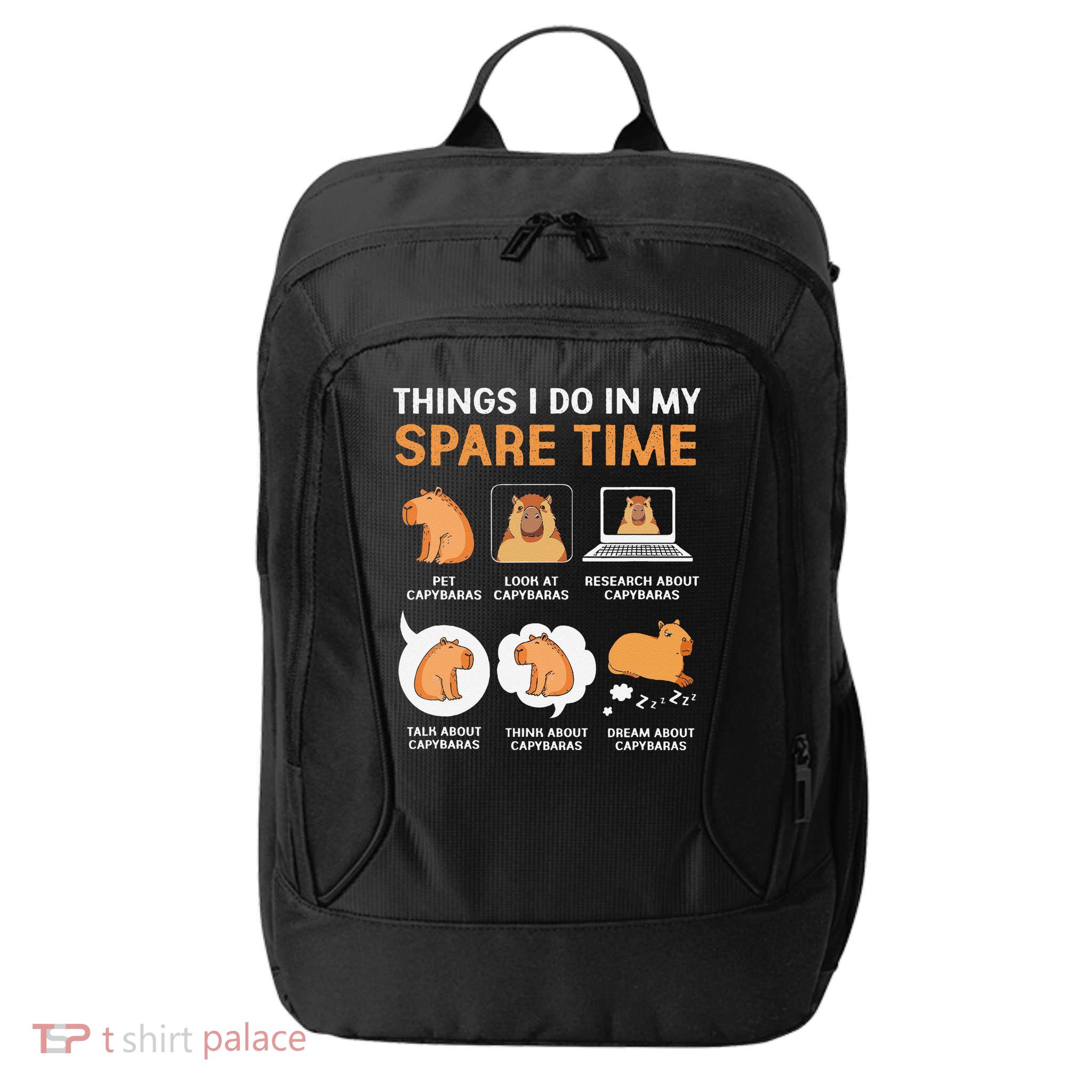 Capybara Lover Things I Do In My Spare Time City Backpack