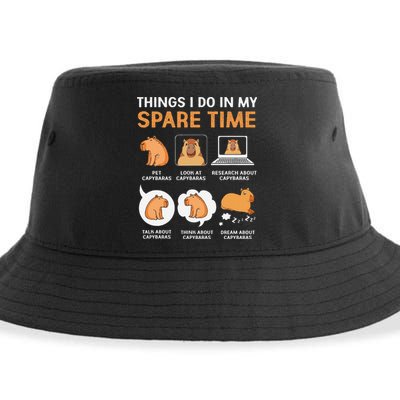Capybara Lover Things I Do In My Spare Time Sustainable Bucket Hat
