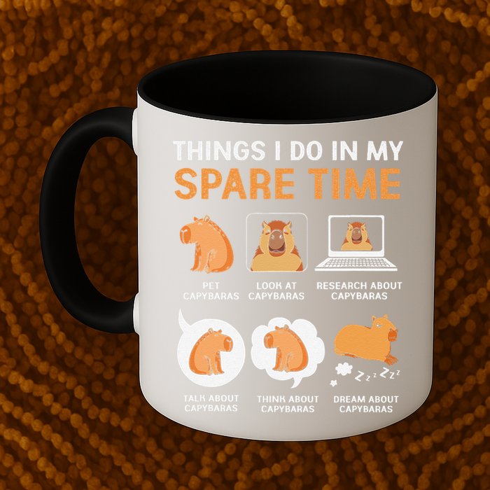 Capybara Lover Things I Do In My Spare Time Mug