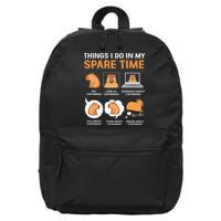 Capybara Lover Things I Do In My Spare Time 16 in Basic Backpack