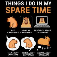 Capybara Lover Things I Do In My Spare Time 16 in Basic Backpack