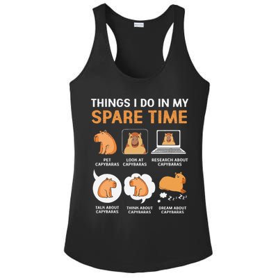Capybara Lover Things I Do In My Spare Time Ladies PosiCharge Competitor Racerback Tank