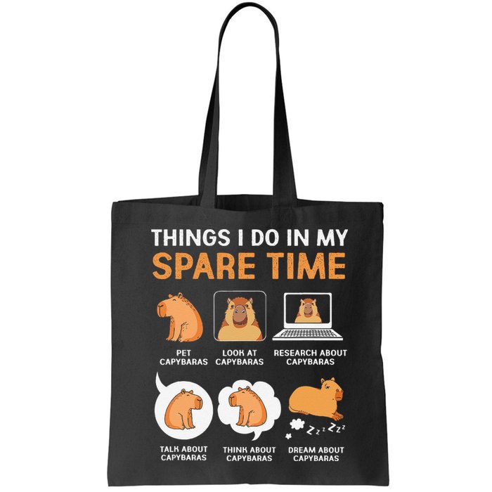Capybara Lover Things I Do In My Spare Time Bag