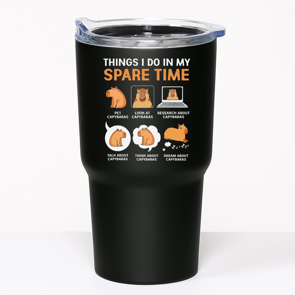 Capybara Lover Things I Do In My Spare Time Tumbler