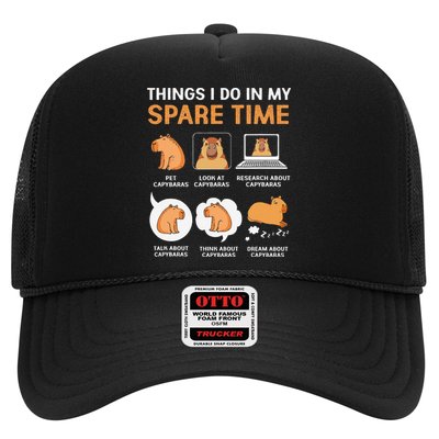 Capybara Lover Things I Do In My Spare Time Trucker Hat