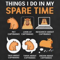 Capybara Lover Things I Do In My Spare Time Golf Towel